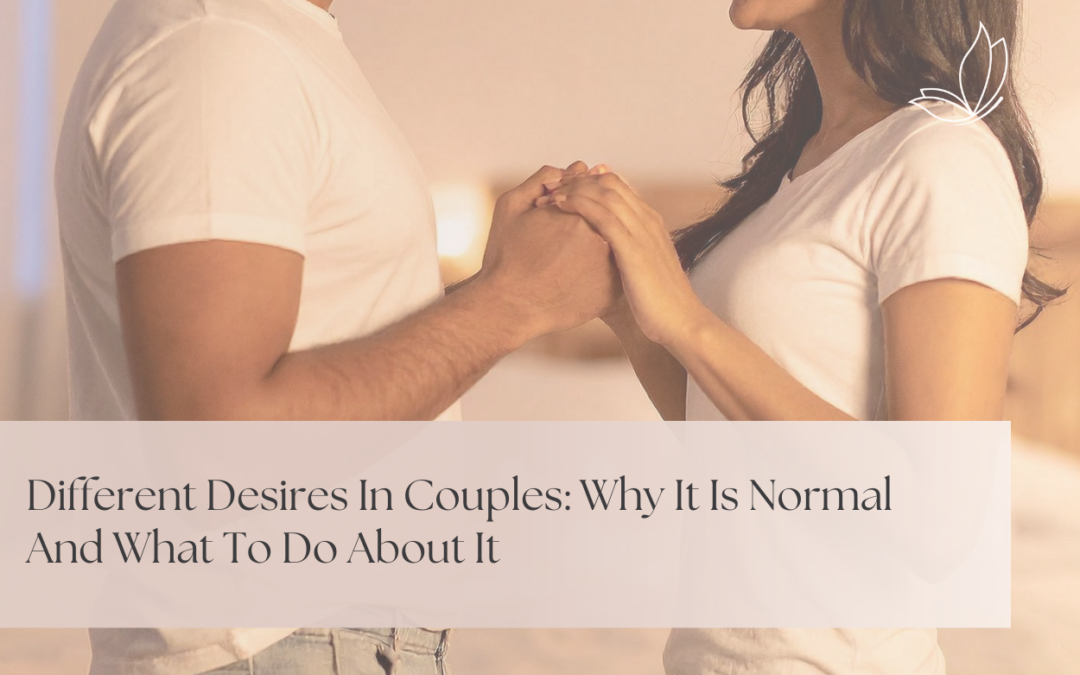 Couple holding hands and facing each other, symbolizing connection and couples therapy for desire differences in Sherwood Park.